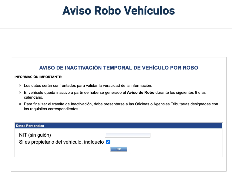 Desactivar un Vehículo en el SAT