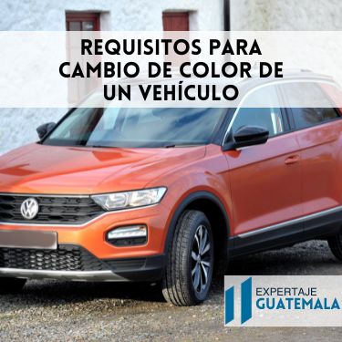 Requisitos para cambio de color de un vehículo coche